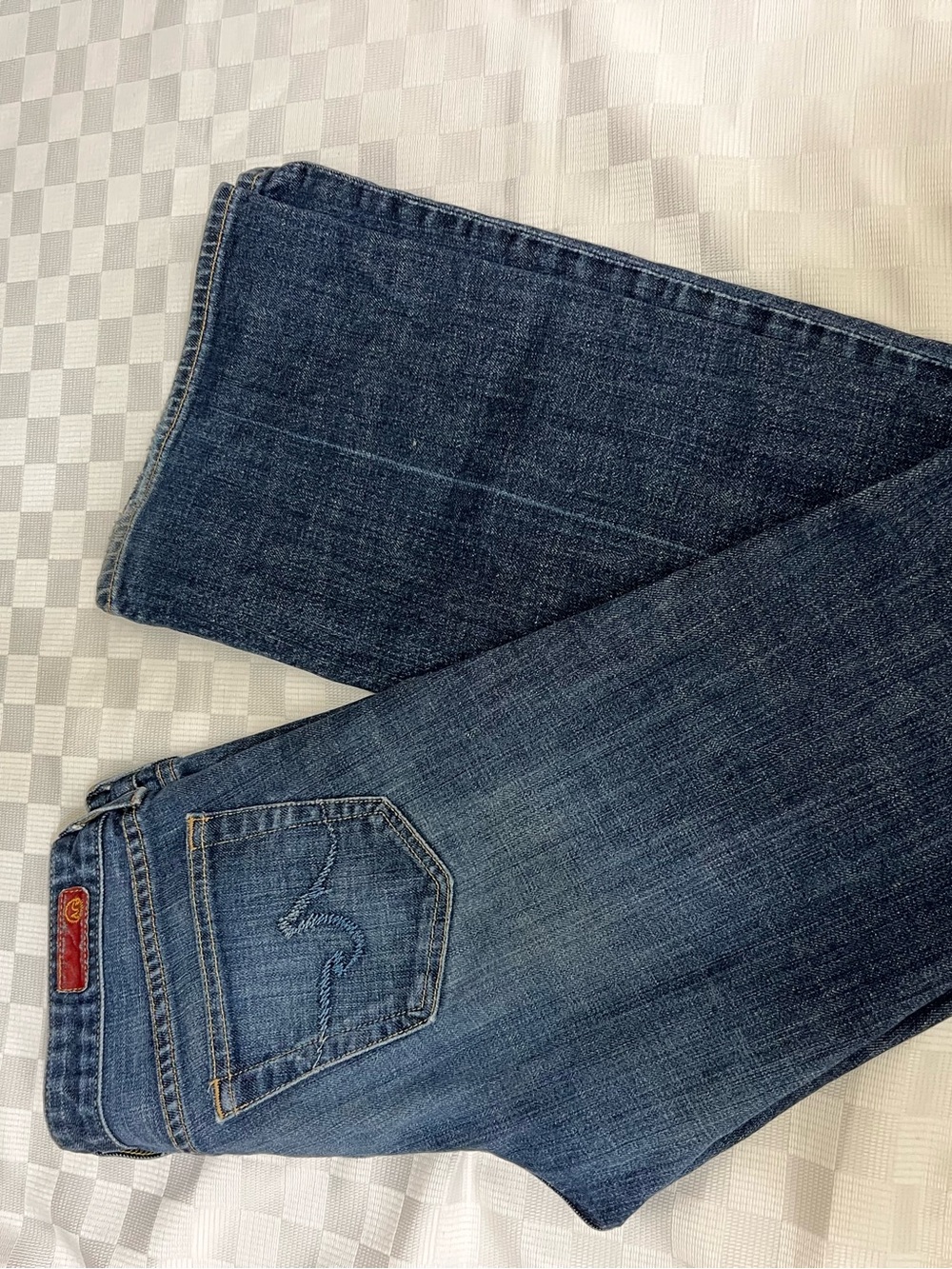 Ag Adriano Goldschmied Mid-Rise Flare Jeans in Indigo Blue - Picture 5 of 5